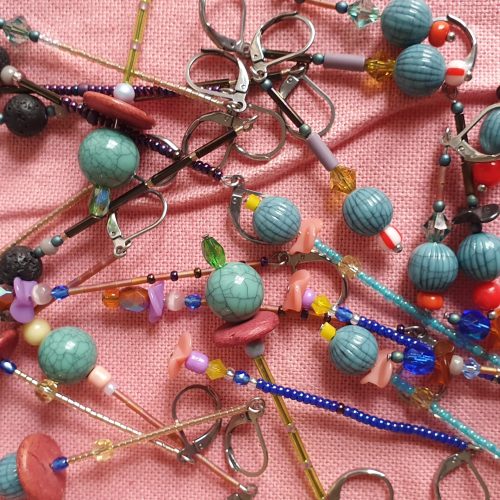 Boucles d’oreilles perles et acier inoxydable