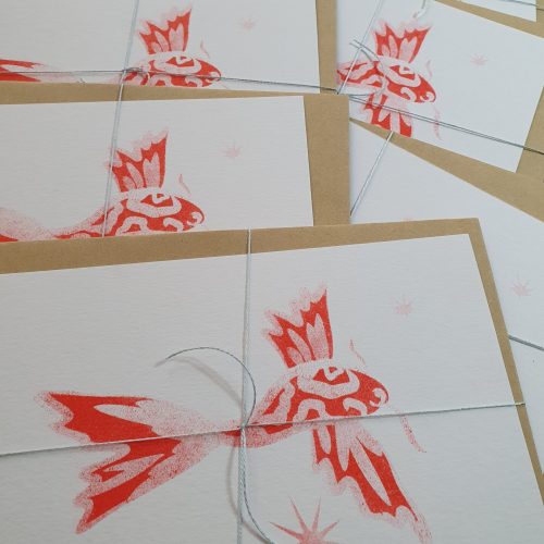 Carpes koi carte postale