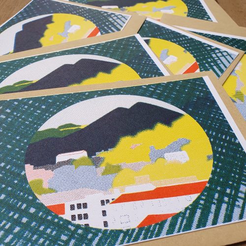 Cartes postales Saint-Étienne risographie