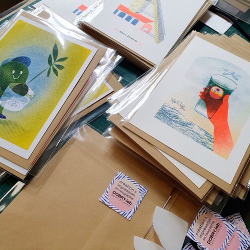 Cartes postales riso cité du design